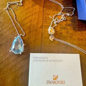 Swarovski Atelier teardrop lariat toggle necklace